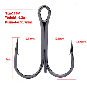 Round Bend Treble Fishing Hook