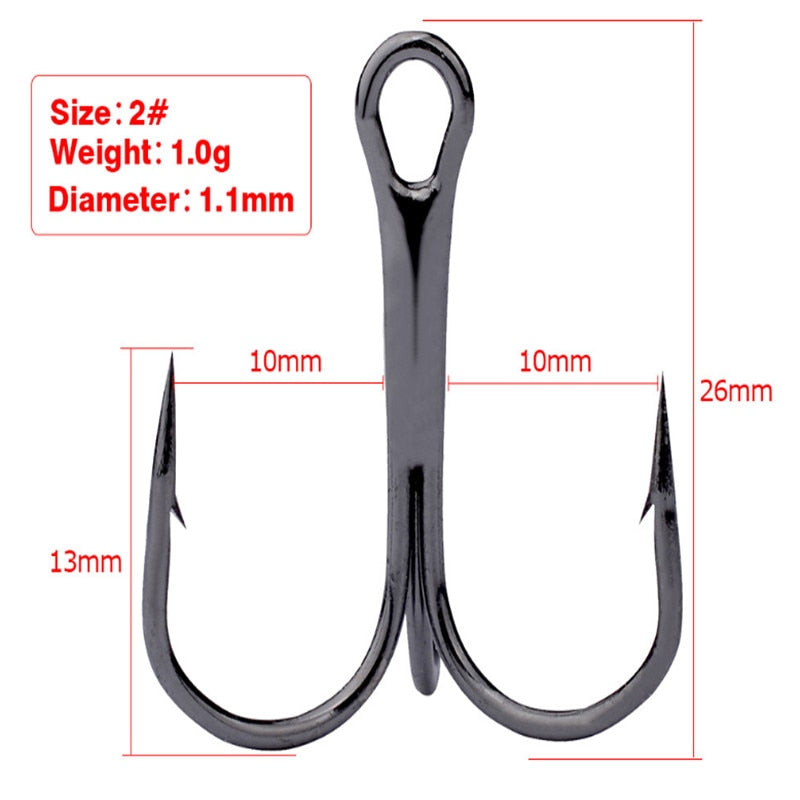 Round Bend Treble Fishing Hook