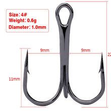 Load image into Gallery viewer, Round Bend Treble Fishing Hook