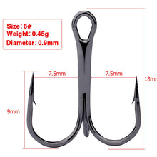 Load image into Gallery viewer, Round Bend Treble Fishing Hook