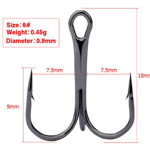 Round Bend Treble Fishing Hook