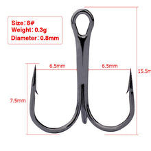 Load image into Gallery viewer, Round Bend Treble Fishing Hook