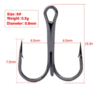 Round Bend Treble Fishing Hook