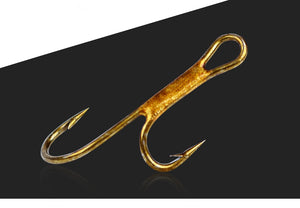 Double Gold Barbed Hook